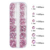 Picture of HNUIX Nail Rhinestones - 2920pcs 3D Multi Shape Size Crystal, Light Pink Nail Gems, Flat Back, with Kit, for Nail Art, DIY Decorations