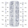 Picture of HNUIX Nail Rhinestones - 2920pcs 3D Multi Shape Size, Silver Nail Gems, Flat Back, with Kit, for Nail Art, DIY Decorations