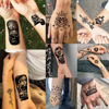 Picture of Bilizar 48 Sheets 3D Small Temporary Tattoos For Kids Women Neck Girls Arm Boys, Temp Tiny Halloween Tattoo Stickers Men Spider Cross Scorpion Snake Tiger Lion, Flower Ghost Skull Fake Tatoos Acnhor