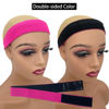 Picture of Atimiaza 2 Pcs Elastic Bands for Wigs - Lace Melting Edge Wrap to Lay Edges, Melt Band for Lace Front Wigs (Black Pink, Pack of 2)