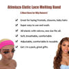 Picture of Atimiaza 2 Pcs Elastic Bands for Wigs - Lace Melting Edge Wrap to Lay Edges, Melt Band for Lace Front Wigs (Black Pink, Pack of 2)