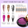 Picture of 24Pcs Saviland Chrome Nail Powder Set - Metallic Mirror Effect Holographic Nail Powder Silver Red Green Gold Nail Chrome Powder for Nails Art Decoration