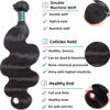 Picture of Superfect Human Hair Bundles Body Wave Bundles Human Hair 12A 100% Unprocessed Brazilian Virgin Hair Weave 3 Bundles Deals Human Hair Natural Black Color (14 16 18, Body Wave 3 Bundles)