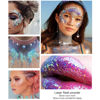 Picture of DAGEDA Body Glitter Gel, Face Glitters Body Gel Sequins Shimmer Liquid Eyeshadow, Chunky Glitter for Face Hair Nails, Holographic Cosmetic Laser Powder Festival Glitter Makeup 50ml(Fuchsia)