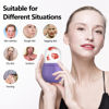 Picture of Ice Roller for Face and Eye, Silicone Ice Facial Roller Ice Holder, Face Ice Mold Skin Care, Face Icers Reusable Ice Cube Roller for Shrink Pores Anti Wrinkle Reduce Puffiness, Purple