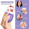 Picture of Ice Roller for Face and Eye, Silicone Ice Facial Roller Ice Holder, Face Ice Mold Skin Care, Face Icers Reusable Ice Cube Roller for Shrink Pores Anti Wrinkle Reduce Puffiness, Purple