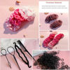 Picture of YANRONG Hair Accessories for Woman Set, 755PCS Seamless Ponytail Holders Variety Hair Scrunchies Hair Bands Scrunchy Hair Ties For Thick and Curly (Rose)