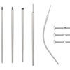 Picture of BodyAce 14G 16G 18G 20G Piercing Taper, Stainless Steel Threadless Insertion Pin Screw On Assistant Tool, Curved Body Piercing Stretching Kit for Ear/Nose/Navel/Lip/Eyebrow [16G(1.2mm) Mix]