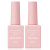 Picture of Makartt Gel Top Coat and Base Coat Kit: Clear Gloss Shiny No Wipe Stain Resistant General Top Coat Nail Polish UV and Primer for Acrylic Nails Dip Powder Gel Nail Polish Beauty Gift