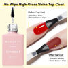 Picture of Makartt Gel Top Coat and Base Coat Kit: Clear Gloss Shiny No Wipe Stain Resistant General Top Coat Nail Polish UV and Primer for Acrylic Nails Dip Powder Gel Nail Polish Beauty Gift