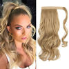 Picture of CJL HAIR 18" Ponytail Extension Curly Wavy Wrap Around Clip in Hair Extensions Synthetic High Resistant Fiber Faux Pony Tail Hairpiece for White Women Girls