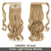 Picture of CJL HAIR 18" Ponytail Extension Curly Wavy Wrap Around Clip in Hair Extensions Synthetic High Resistant Fiber Faux Pony Tail Hairpiece for White Women Girls