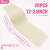 Picture of YoungSee Platinum Blonde Tape in Extensions Human Hair 24 Inch Seamless Tape in Hair Extensions Human Hair Platinum Blonde Tape on Hair Extensions Human Hair Blonde for Long Hair 20pcs 50g