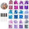 Picture of Allstarry Holographic Chunky Body Glitter 4 Colors Cosmetic Face Glitter Makeup Colorful Mermaid Sequins Hair Face Paint Sparkling Festival Outfits Rave Accessories for Women Makeup