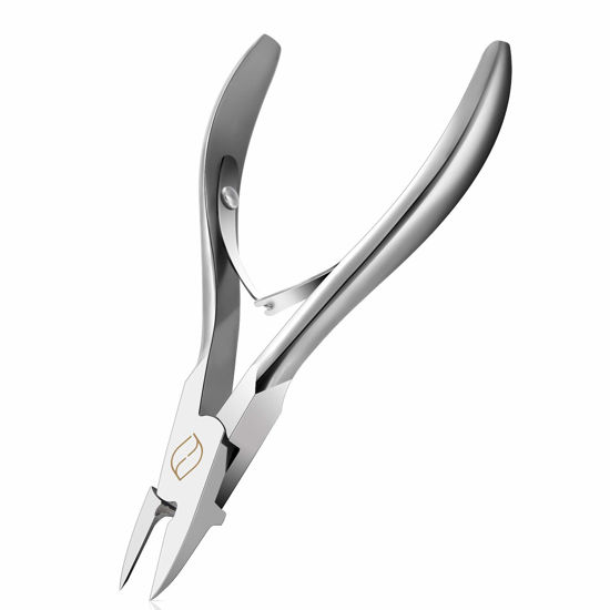 Picture of FERYES Toenail Clippers Straight Blade for Thick Toenails, Nail Clippers for Thick and Ingrown Nails - High Temperature Forging Stainless Steel Toe Nail Tools