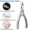 Picture of FERYES Toenail Clippers Straight Blade for Thick Toenails, Nail Clippers for Thick and Ingrown Nails - High Temperature Forging Stainless Steel Toe Nail Tools
