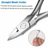 Picture of FERYES Toenail Clippers Straight Blade for Thick Toenails, Nail Clippers for Thick and Ingrown Nails - High Temperature Forging Stainless Steel Toe Nail Tools