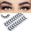 Picture of FARRED Natural Lashes Short False Eyelashes Wispy Mink Eye Lash Fluffy Wispies Eyelash Natural Look 10 Pairs Fake Lashes Pack Volume Lash Strips Pestañas