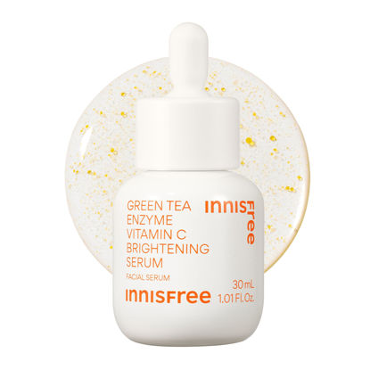 Picture of innisfree Green Tea Enzyme Vitamin C Serum for Dark Spot Fading, Korean Face Serum for Glow and Radiance