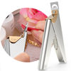 Picture of Belleboost Silver Premium Adjustable Nail Clippers for Acrylic Nails, Professional Stainless Steel Fake False Nail Tip Clipper Cutter Trimmer, Sharp Blade Manicure Tool for Salon Home DIY Nail Art