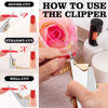 Picture of Belleboost Silver Premium Adjustable Nail Clippers for Acrylic Nails, Professional Stainless Steel Fake False Nail Tip Clipper Cutter Trimmer, Sharp Blade Manicure Tool for Salon Home DIY Nail Art