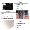 Picture of Leeven 0.6 cm Width Handmade Dreadlock Extensions 24 Inch Ombre Grey Single Ended Dreads 20 Strands Synthetic Crochet Hair Soft Loc Extensions for Women Men