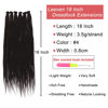 Picture of Leeven Chocolate Brown Dreadlock Extensions 18 Inch 20 Strands SE Synthetic Dreads Crochet Hippe Dreads Handmade Soft 0.6 cm Width Loc Extensions Reggae Style Hair for Women Men