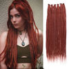 Picture of Leeven 24 Inch SE Dreadlock Extensions 20 Strands Ginger Synthetic Handmade Crochet Dreads Copper Red Reggae Style Braiding Hair 0.6 cm Width Loc Extensions for Women Men #350