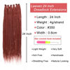 Picture of Leeven 24 Inch Synthetic SE Dreadlock Extensions 40 Strands Ginger Handmade Crochet Dreads Copper Red Reggae Style Braiding Hair 0.6 cm Width Loc Extensions for Women Men