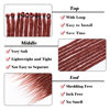 Picture of Leeven 24 Inch Synthetic SE Dreadlock Extensions 40 Strands Ginger Handmade Crochet Dreads Copper Red Reggae Style Braiding Hair 0.6 cm Width Loc Extensions for Women Men