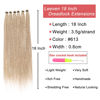 Picture of Leeven 18 Inch Blonde Synthetic Dreadlock Extensions 40 Strands Single Ended Crochet Dreads Extensions Handmade Soft 0.6 cm Width Loc Extensions for Women Men