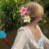 Picture of GQLV Large Claw Clips for Thick Hair - Strong Hold Nonslip Hawaiian Flower Hair Accessories, Banana Clip for Thin Hair