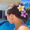 Picture of GQLV Large Claw Clips for Thick Hair - Strong Hold Nonslip Hawaiian Flower Hair Accessories, Banana Clip for Thin Hair