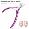 Picture of FERYES Toenail Clipper Straight Blade for Ingrown and Thick Nails - Stainless Steel and Sharp Pointed Tip Ingrown Nail Clipper - Wide Jaw Toe Nail Cutter Ingrown Tool
