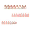 Picture of 24Pcs Press on Nails Short Almond Shape Fake Nails with Flower Designs Glitter Gold Press ons Full Cover False Nails Glue on Nails Acrylic Nail Kit for Women Manicure Art Decorations