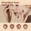 Picture of CANNI 6Pcs 9ml Hema-Free Nude Brown Fall Gel Nail Polish Set- Dark Brown Fall Colors Gel Polish Kit DIY at Home Salon Christmas New Year's Gifts for Girls