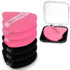 Picture of CUPID CARE 6 Pcs Triangle Powder Puff with 2 Travel Cases, Setting Powder Puffs for Face Powder and Foundation, Velour Makeup Puff for Loose Powder Body Powder, Skin-Friendly, Beauty Makeup Tools