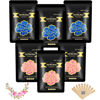 Picture of Bouvetan 1.3Lb/21oz Wax Beads for Brazilian, Eyebrow, Face, Bikini, Legs, Arms Waxing - 6 Packs with 10 Wax Spatulas for Women and Men