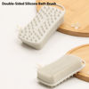 Picture of 2 PC Silicone Exfoliating Body Scrubber, 2 in 1 Silicone Body Shampoo Brush, Soft Silicone Loofah for Sensitive Skin, Shower Silicone Hair Scalp Massager, Easy to Clean, Lather Well (Grey&Black)