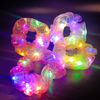 Picture of 4Pcs LED Hair Ties for Women & Girls: Multi Mode Light Up Hair Accessories for Neon Glow Rave, Christmas Festivals