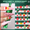 Picture of Makartt Christmas Decorations Gift Set: 48PCS 3D Nail Charms with Cartoon Santa, Elk, Tree, Bells for Women, Includes Art Tweezer, Acrylic Accessories for Nails Techs and DIY