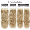 Picture of Blonde Hair Extensions Clip ins, 4Pcs Curly Clip in Hair Extensions, 20 Inches Synthetic Hair Extensions Clip in Human Hair (Color:Ombre Ash Brown to Bleach Blonde)