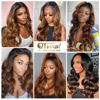 Picture of QTHAIR 14A 1B/4/30 Ombre Closure Body Wave 4x4 Transparent Color Swiss Lace Closure Brazilian Unprocessed Virgin Human Hair Dark Roots 3 Tone 1B/4/30 Body Wave Closure(10in)