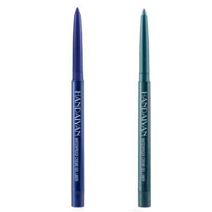 Picture of ONarisae eyeliner pencil retractable eyeliner creamy pigmented smudge proof eye liner pen Shimmer Blue & Shimmer Green