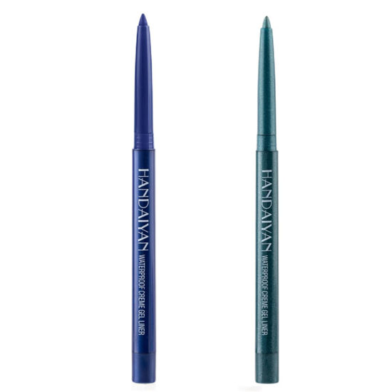 Picture of ONarisae eyeliner pencil retractable eyeliner creamy pigmented smudge proof eye liner pen Shimmer Blue & Shimmer Green