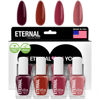 Picture of Eternal Red Nail Polish Set for Women (ROCK & ROSE) - Pink Nail Polish Set for Girls - Long Lasting & Quick Dry Fingernail Polish Kit for Home DIY Manicure & Pedicure - Made in USA, 13.5mL (Set of 4)