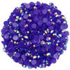 Picture of 2250 Pcs SS16 4mm AB Flatback Rhinestones for Nails Art Crafts Glitter Round Shine Gems Crystals DIY Clothes Shoes （Dark Purple AB）
