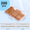 Picture of TsMADDTs Hair Pins, 200PCS Rose Gold Bobby U Shaped Hair Pins for Women Styling, Ballet Bun with Box, 2.4IN & 2IN
