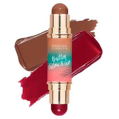 Picture of Physicians Formula Butter Glow & Go Multiuse Stick - Ultra-Creamy Formula with Murumuru Butter, Radiant Finish, Cruelty-Free - Beach Bum Plum