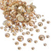 Picture of Beadsland Rhinestones for Makeup,8 Sizes 2500pcs Gold Flatback Rhinestones Eye Gems for Nails Crafts with Tweezers and Wax Pencil,Golden Shadow,SS4-SS30